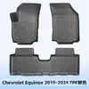 Adecuado para Chevrolet Equinox 2018-2024 Alfombrillas de Piso y Alfombrilla de Maletero de Material 3D para Todo Clima Tpe