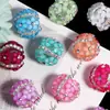 Cadena de Margaritas Coloridas Personalizada con Diamantes y Cuentas con Agujero Recto para Cadena de Teléfono DIY, Llavero, Cadena de Bolso Accesorios al por Mayor