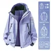 Jaqueta esportiva outdoor três em um Tecyun masculina para outono/primavera, à prova de vento e resistente à água, adequada para caminhadas e viagens