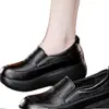 2026 Moda Suela Gruesa Versátiles Primavera/Otoño Nuevos Cuña de Suela Gruesa Cómodos de Suela Blanda Mocasines Zapatos de Deslizamiento para Mamá Zapatos Individuales