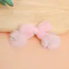 Lindo Colgante Llavero de Peluche Gato Kt con Lazo Negro de Cuero Colgante de Bolso Gatito Kt Pequeños Accesorios de Regalo