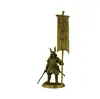 Soldado enano de cobre blanco retro, modelo hecho a mano, juego de mesa, piezas de ajedrez, coche, adornos de cartón y bronce, regalo para niños.