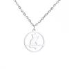 Yiwu pequeña fábrica de joyería directa moda simple superventas colgante de gato collar de acero inoxidable agachado en la barra horizontal