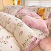 Funda de edredón de una sola pieza 150x200x230 cm, algodón lavado, para dormitorio estudiantil individual, funda de edredón gruesa cepillada para niños 1.5