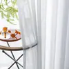 Tecido para Cortina Voil, Transparente à Luz mas Não Revelador, para Sala de Estar, Quarto, Janela de Canto, Varanda, Tecido Voil Branco Atacado