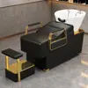 Cama de Lavar Cabelo para Salão, Cama de Lavagem Simples Semi-Reclinável para Salões de Beleza, Venda Direta do Fabricante, Cama de Salão de Beleza Moderna