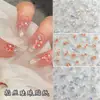 Nuevas Calcomanías para Uñas Esmaltadas Estilo Chino con Diseño de Filigrana, Pasador de Flor Esmaltada, Decoración de Uñas para Usar a Mano, Flores Pequeñas con Borde Dorado