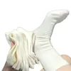 Calcetines de Algodón Puro para Maternidad Primavera/Verano Delgados Tricolor Casual Estilo Coreano Ins Sin Costuras para Mujer Media Pantorrilla Versátiles Calcetines para Estudiante
