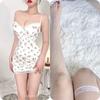 Lingerie Sexy, Meias-Calças Sexy com Renda Floral Contrastante em Retalhos, Bojos, Pijamas Sexy que Cobrem o Quadril e Saias Curtas