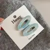 Par de Pasadores Ovales Huecos de Ácido Acético Pinzas Laterales Pinza de Pato Geométricas de Moda Pinza para Flequillo Largo Estilo Nuevo