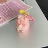 Novo Lindo Chaveiro Porquinho Tridimensional Estrela Menina Pingente para Mochila Escolar Presente para Namorada Desenho Animado Enfeites Pendurados