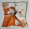Novo Lenço Quadrado Versátil Rao Yun 53 Primavera/Verão 100% Seda Crepe Cetim Feminino com Padrão Floral Geométrico e Diferentes Estilos de Cor