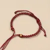 Pulsera de cuentas de transferencia semiacabada tejida a mano cuerda de mano para hombres y mujeres este año cuerda roja puede llevar cuentas cuerda a juego de oro duro 3D