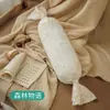 Almofada Classe A para Recém-Nascido, Almofada Doce de Casca de Trigo Sarraceno para Bebê, Almofada Cilíndrica para Bebê Dormir de Lado, Almofada Removível