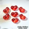 Al por mayor 15x21 mm Corazón de Vidrio Forma de Corazón Agujero Vertical Cristal Imitación Corazón de Durazno Materiales para Pulsera Collar Hecho a Mano DIY