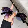 Gafas de sol ovaladas personalizadas para mujer, metal, estilo urbano moderno, gafas retro para sesión de fotos de influencers transfronterizos