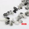 Acessórios de joias DIY de cristal ágata natural direto da fábrica com furo lateral de gota d'água plana, contas soltas semiacabadas