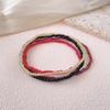 Joyería de pie simple transfronteriza, Vacaciones en la playa, Conjunto de margaritas coloridas, Tobillera elástica apilable hecha a mano con cuentas de arroz, para mujer