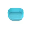 Bestseller transfronterizo, bandeja de silicona para hornear en freidora de aire, resistente a altas temperaturas, plegable, fácil de limpiar, tapete redondo de silicona para hornear