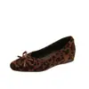Sapatos Slip-On Femininos Novo Estilo Primavera/Verão 2026 com Salto Escondido e Laço, Sapatilhas Versáteis de Cano Baixo para Combinar com Saias