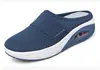 Zapatillas de verano coreanas de media punta zapatos blancos para mujer sin tacón slip-on zapatos para mujer zapatos perezosos talla grande zapatos planos