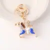 Chaveiro Animal Pônei Carro Desenho Animado Cravejado com Diamantes Liga de Zinco Strass Ano do Zodíaco Cavalo Chaveiro Pingente para Bolsa de Carro