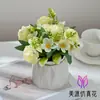 Flores Artificiais em Estilo Pastoral, Bola de Rosas Pequena Crisântemo Bonsai, Fornecimento Direto do Fabricante, Flores Artificiais para Decoração de Casa, Plantas Artificiais em Vasos