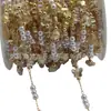 Corrente DIY cor cobre puro borboleta cristal pérola corrente retrô exótico antigo roupa chinesa corrente para óculos material artesanal
