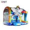 Comércio Venda Quente Infantil Tema Desenho Animado Unicórnio Escorrega Trampolim Unicórnio Castelo Inflável Trampolim Escorrega