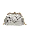 Bolsa Pequena Brilhante para Mulheres 2026 Novo Estilo Bolsa Transversal Personalizada Bolsa de Corrente com Lantejoulas Bolsa de Clipe da Moda Bolsa de Mão para Noite