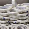 Cinta de Fibra de Vidrio Rayada de un Solo Lado, Transparente, de Alta Adhesión, para Fijación y Agrupación de Baterías de Litio, No Deja Residuos de Adhesivo