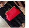 Nuevo Bolso tipo concha para Mujer de Comercio Exterior con Cierre de Pinza, Bolso de Mano Retro Europeo y Americano Otoño e Invierno 2026, Bolso de Hombro, Bolso de Cadena de PU