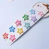 Grampo de cabelo de estrela de cinco pontas com gota de óleo cor de doce Clipe BB fofo coreano para meninas franja doce que combina com tudo