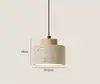 Luminária Pendente Minimalista Amarela de Travertino para Quarto, Estilo Wabi-Sabi para Parede de Fundo de Sala de Estar, Decoração de Pousada Vintage, Bar, Luz LED