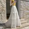 Falda de Encaje Patchwork para Mujer Nueva Versátil Adelgazante Línea A Larga Falda Pastel Falda Tutú de Malla Primavera y Verano 2026