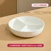 Prato de Cozinhar a Vapor com Três Compartimentos, Panela de Arroz de Cerâmica, Cozinhador a Vapor de Alta Temperatura, Cozinhador a Vapor Redondo com Múltiplos Compartimentos, Bandeja de Cozinhar a Vapor Dividida, Tigela para Cozinhar a Vapor