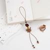 Cadena para teléfono móvil con diseño de nicho, ajustable, con forma de gato y perro, con disco U, cordón corto para intercomunicador