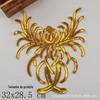 Acessórios de vestuário de performance adorno de cabeça de dança cosplay desenho animado quadrado acessórios étnicos corsage de flor grande com lantejoulas 858