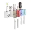 Portacepillos de dientes sin taladro, vaso para enjuague bucal, vaso para cepillo de dientes, estante de baño de pared para pasta de dientes y cepillo de dientes eléctricos del hogar