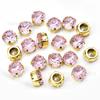 Fábrica de té de loto con base puntiaguda, cristal de vidrio redondo, diamantes de imitación de 10 mm, accesorios de joyería, ropa, taladro de garra