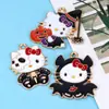 Serie de Halloween Transfronteriza Colgante Gato Kt Materiales para Accesorios DIY Aleación de Esmalte Colgante Individual Pulsera Collar Pendientes