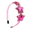 Amazon Linda Diadema de Princesa Degradada de Pentagrama para Niños Diadema Color Arcoíris Rosa Cebolla Accesorios para el Cabello Pasador Suministro