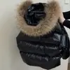 Colección de invierno transfronteriza nueva: Chaquetas de algodón con relleno de plumón unisex para niños y niñas, estilo europeo y americano, engrosadas, de longitud media para niños mayores, en negro