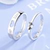 S925 Sterling Silver Loving Anel Em Forma de Amor Casal Eterno Tanabata Anel de Presente Menina Requintado Coreano Mão Jóias