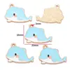 Pingente Pingente de Liga com Gotejamento de Óleo Animal Marinho Baleia Cavalo-Marinho Série DIY Acessórios de Joalheria para Pulseira W341