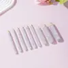 Set de 9 Brochas de Maquillaje Incrustadas de Diamantes con Mangos de Madera, Brochas de Maquillaje de Pelo Animal con Mangos de Madera, Mangos de Herramienta de Brocha de Maquillaje de Madera Maciza