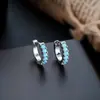 Brincos de Argola Cruzados de Zircônia Transfronteiriços para Homens, Brincos de Argola Lisos, Presilhas de Orelha de Raio, Pingentes de Orelha, Acessórios de Orelha para Mulheres, Amostra de Live do TikTok