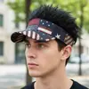 Cap Baseball Curvo com Listras e Estrelas Bandeira Americana Dia da Independência Americana Amazon Transfronteiriça Peruca Vintage Cap Baseball