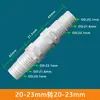 Adaptador Plástico para Mudança de Tamanho de Mangueira, Conector Reto de Duas Vias para Tubos de Água, Conector Reto com Barbante 6/8/10/12mm