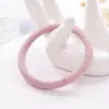Banda de goma elástica alta simple gruesa de flocado grande básica coreana anillo para el pelo cuerda de malla de nailon con cuentas